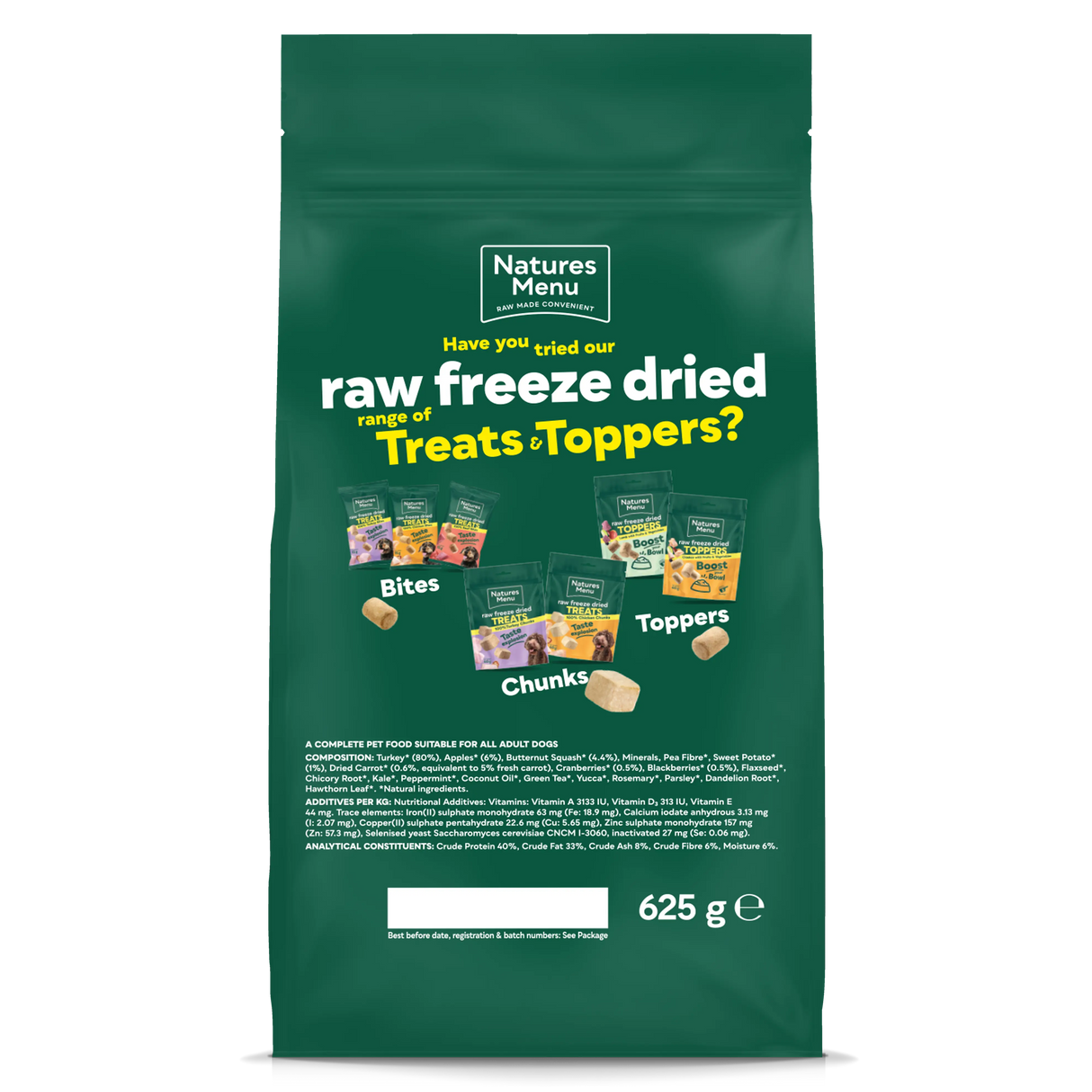 Natures Menu Raw Freeze Dried Turkey Natures Menu
