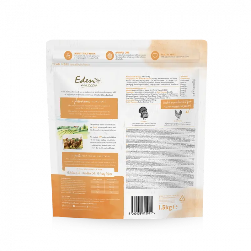 Eden Turkey and Chicken Cat Food Eden
