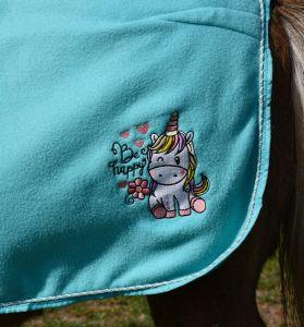 Rhinegold Unicorn Embroidered Fleece Rug - Birdham Animal Feeds
