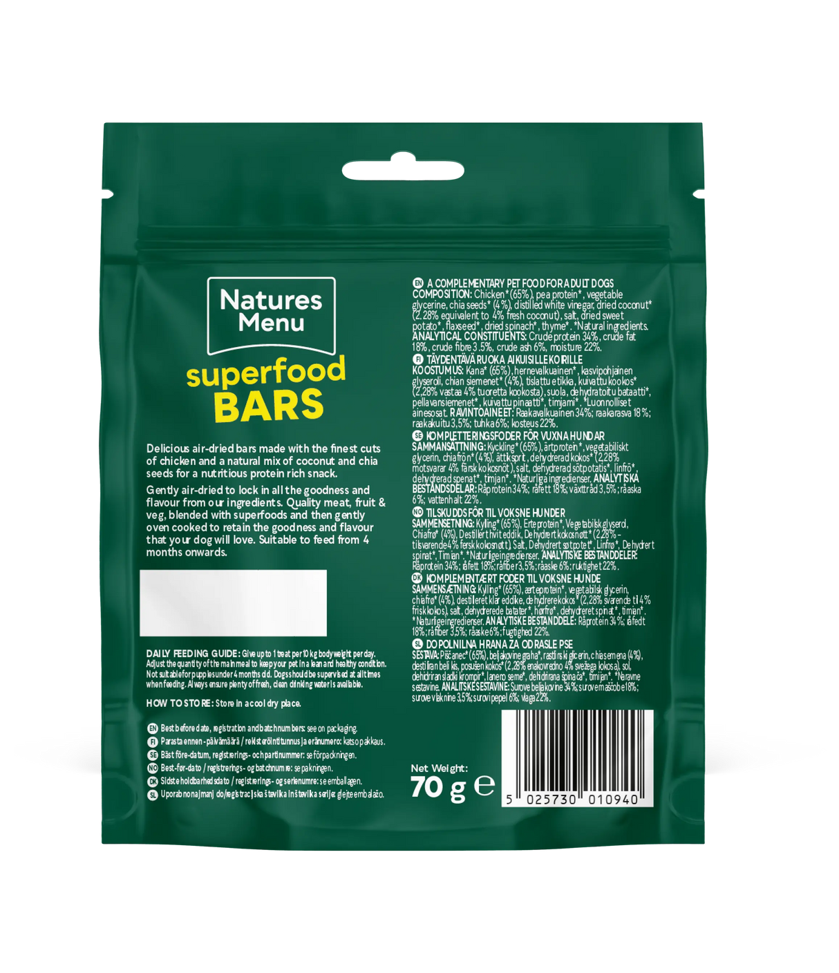 Natures Menu Chicken Superfood Bars Natures Menu