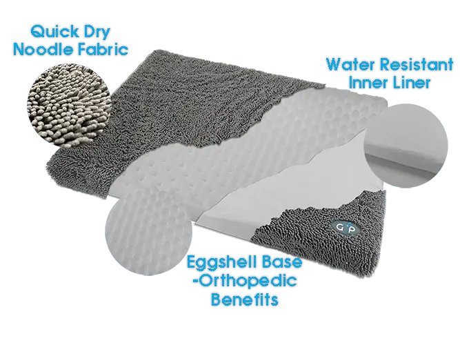 Orthopaedic Noodle Mat Grey - Birdham Animal Feeds