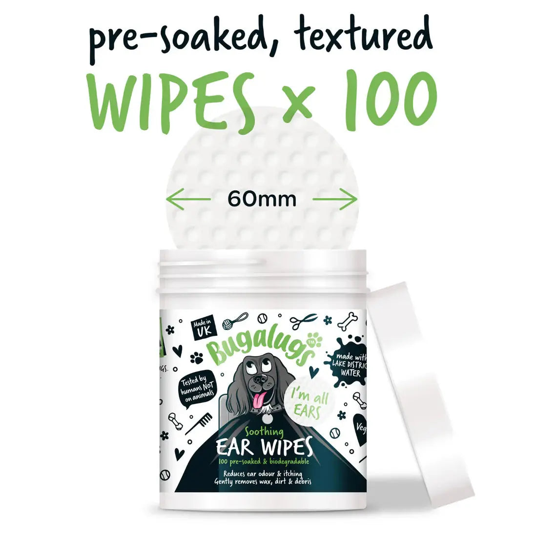 Bugalugs Ear Wipes Birdham Animal Feeds