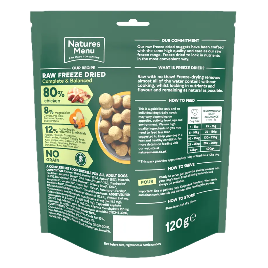 Natures Menu Raw Freeze Dried Chicken Natures Menu