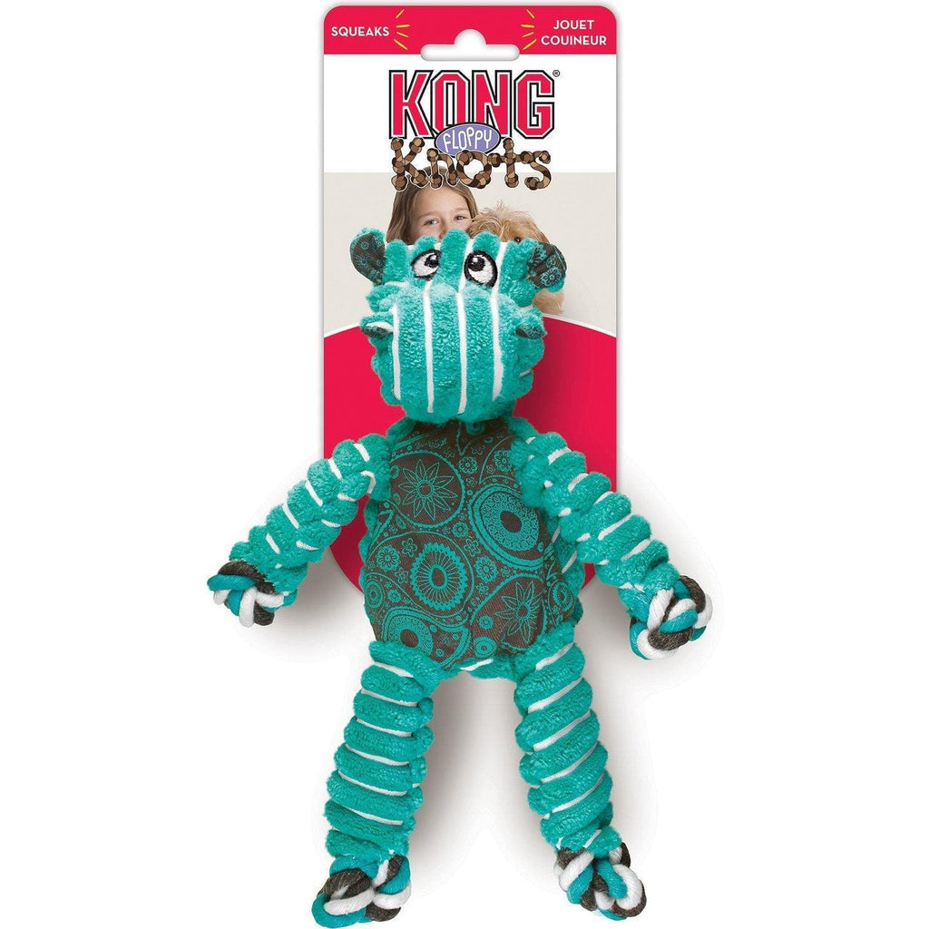Kong Floppy Knots Hippo Dog Toy  - Birdham Animal Feeds