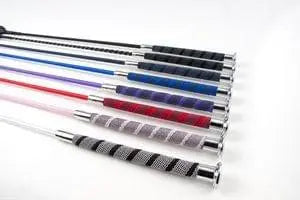 Rhinegold Grip Handle Crop with Silver Button Top - Birdham Animal Feeds