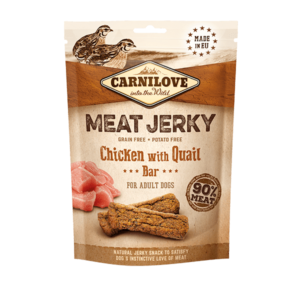 Carnilove Jerky Chicken with Quail Bar - Birdham Animal Feeds