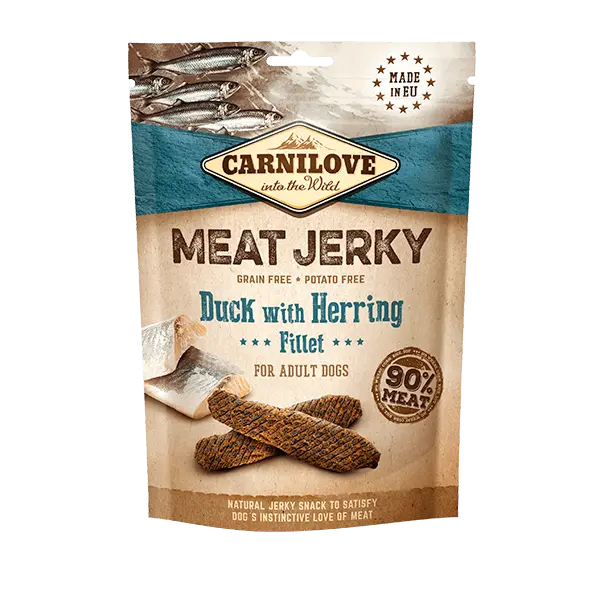 Carnilove Jerky Duck with Herring Fillet - Birdham Animal Feeds