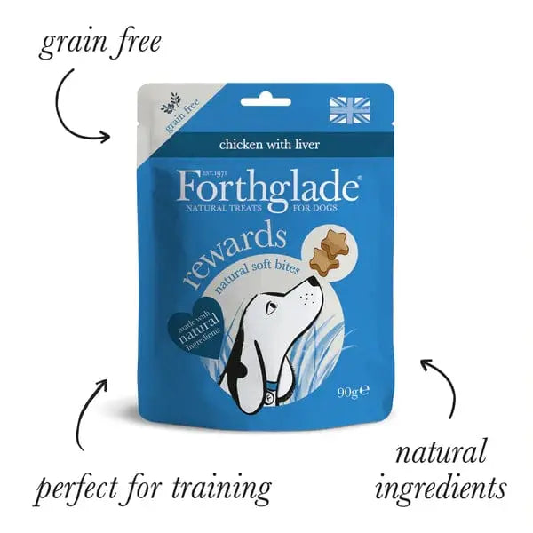 Forthglade Rewards Natural Soft Bites Chicken & Liver - Birdham Animal Feeds