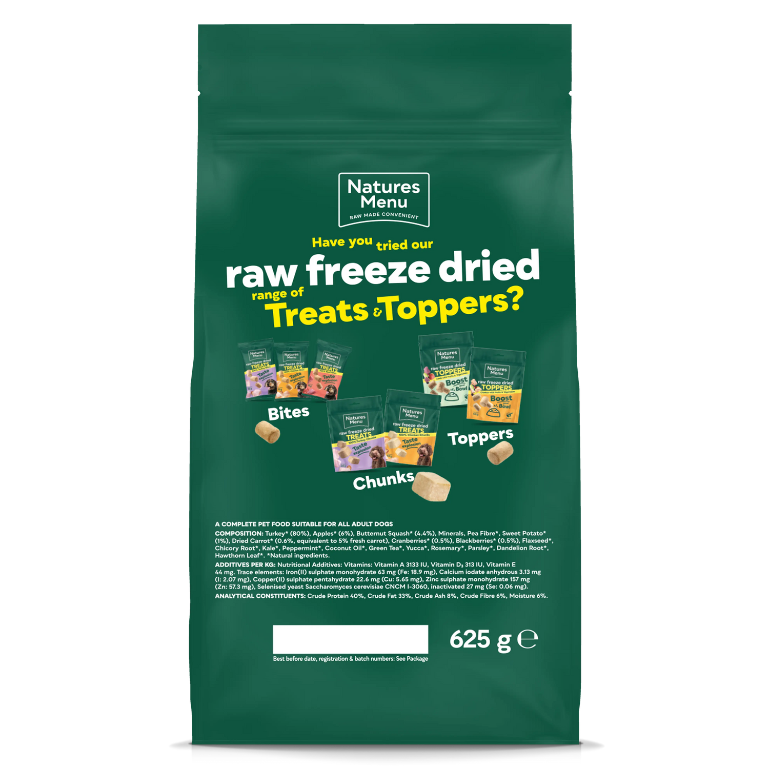 Natures Menu Raw Freeze Dried Turkey Natures Menu