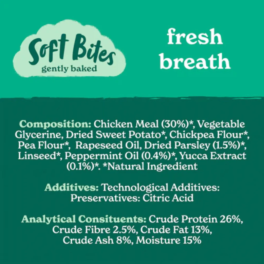 Forthglade Fresh Breath Soft Bites with Peppermint & Parsley - Birdham Animal Feeds