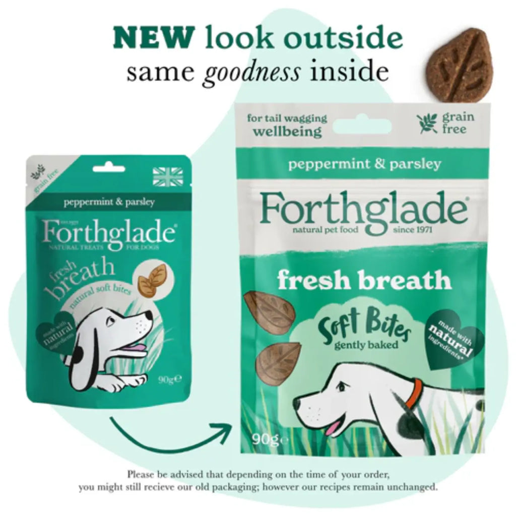 Forthglade Fresh Breath Soft Bites with Peppermint & Parsley - Birdham Animal Feeds