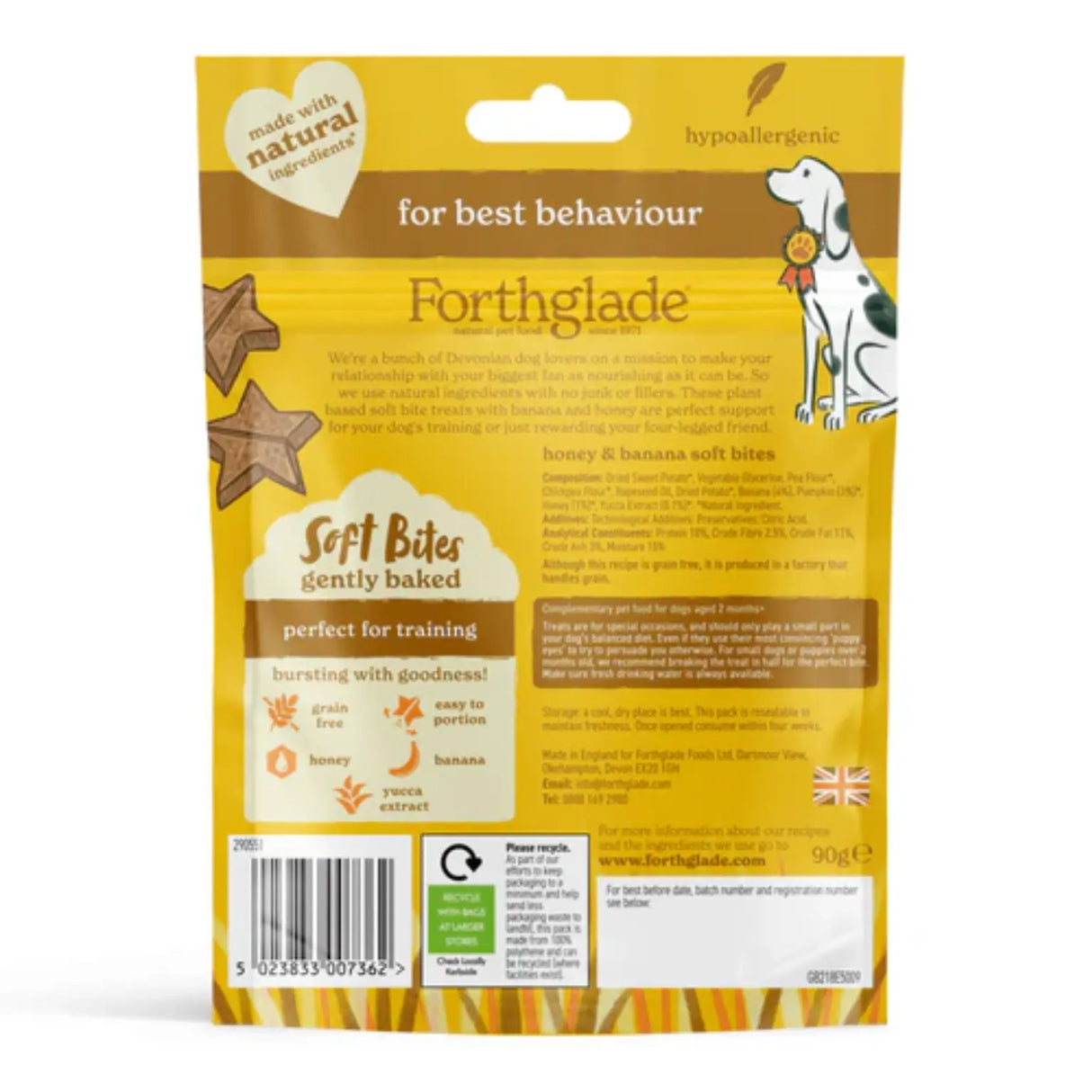 Forthglade Rewards Honey & Banana Soft Bites - Birdham Animal Feeds