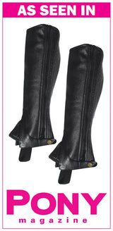Rhinegold Childs Leather 1/2 Chaps - Birdham Animal Feeds