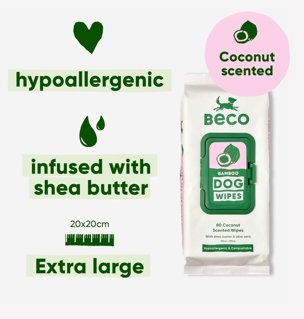Beco Bamboo Dog Wipes