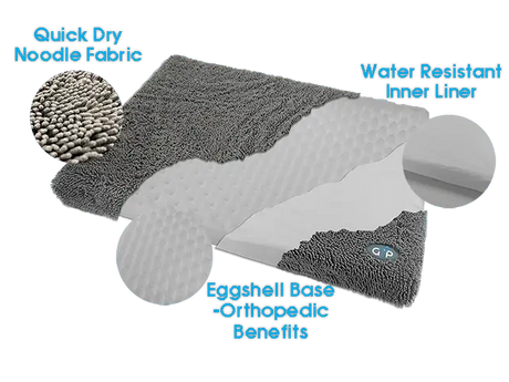 Orthopaedic Noodle Mat Grey - Birdham Animal Feeds
