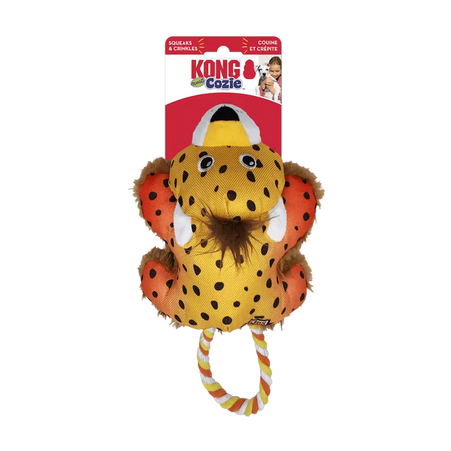 Kong Tuggz Cozie Cheetah Sm/Md - Birdham Animal Feeds