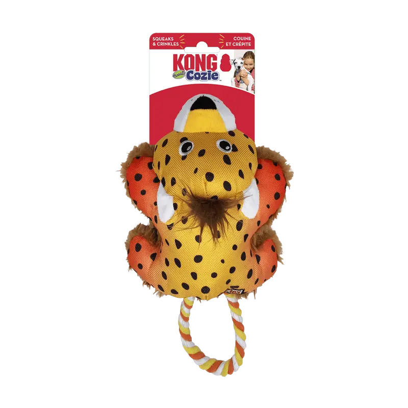 Kong Tuggz Cozie Cheetah Sm/Md - Birdham Animal Feeds