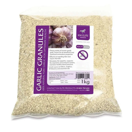 K M Elite Garlic Granules 1kg Birdham Animal Feeds