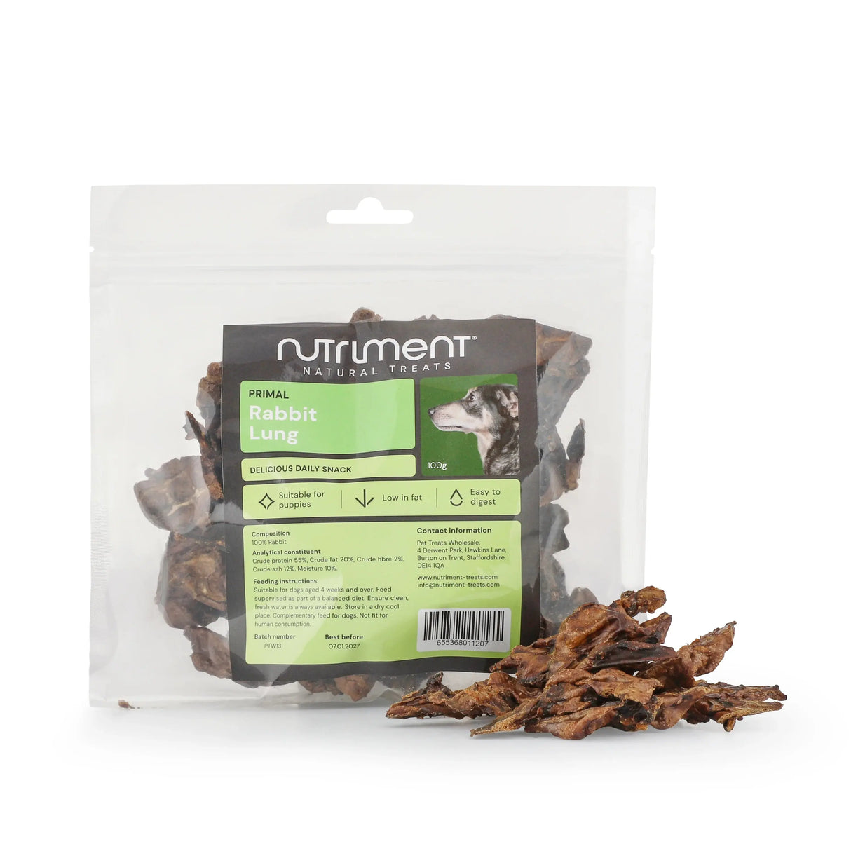 Nutriment Rabbit Lung 100g Nutriment