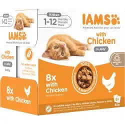 Iams Advanced Nutrition Kitten 1-12 Months Chicken In Jelly 8pk Iams