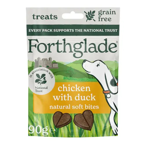 National Trust Soft Bite Treats with Chicken and Duck 90g Forthglade