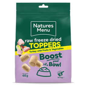 Natures Menu Raw Freeze Dried Toppers Turkey Natures Menu