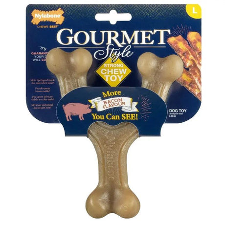 Nylabone Wishbone Large Bacon Flavour Birdham Animal Feeds