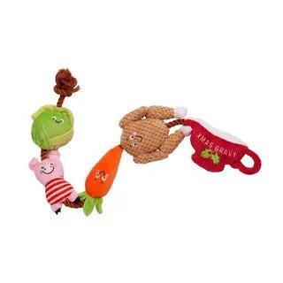 House of Paws Christmas Dinner Rope Toy Rosewood