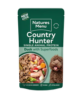 Natures Menu Country Hunter 80% Succulent Duck Pouches 150g Natures Menu
