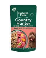 Natures Menu Country Hunter 80% Grass Grazed Beef Pouches 150g Natures Menu