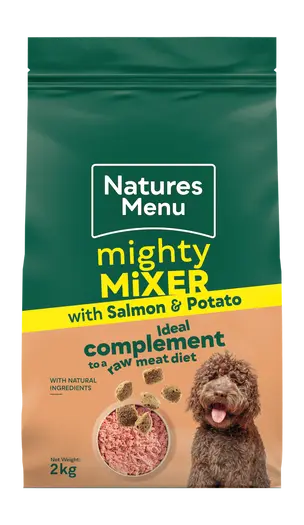 Natures Menu Mighty Mixer With Salmon And Potatoes Birdham Animal Feeds