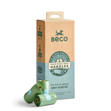 Beco Poop Bags Mint Scented With Handles 60’s Beco Pets