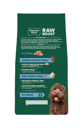 Natures Menu Trout Raw Boost 1.5KG Birdham Animal Feeds