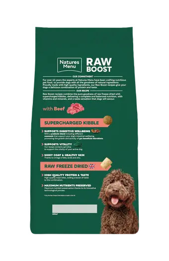 Natures Menu Beef Raw Boost 1.5KG Birdham Animal Feeds