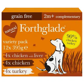 Forthglade Just Chicken, Liver & Turkey Wet Dog Food Variety Pack Birdham Animal Feeds