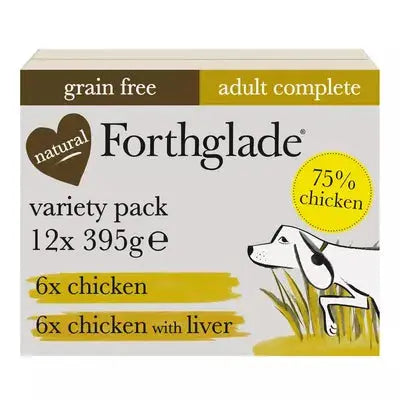 Forthglade Chicken & Liver Wet Dog Food Variety Pack Birdham Animal Feeds