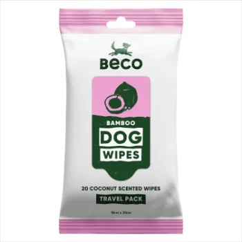 Beco Bamboo Travel Dog Wipes x 20