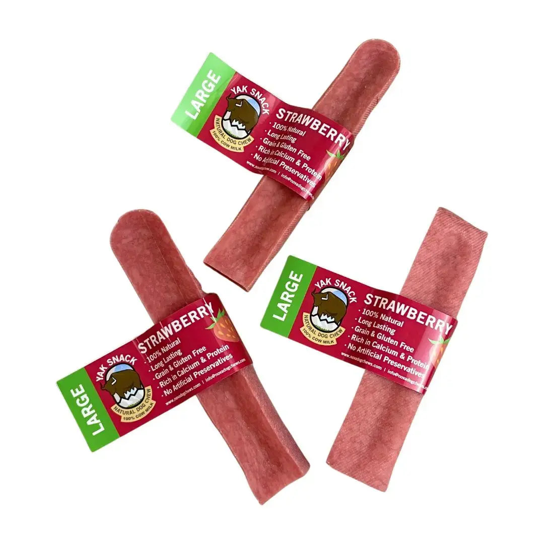 Nova Strawberry Yak Natural Dog Chew Nova Dog Chews