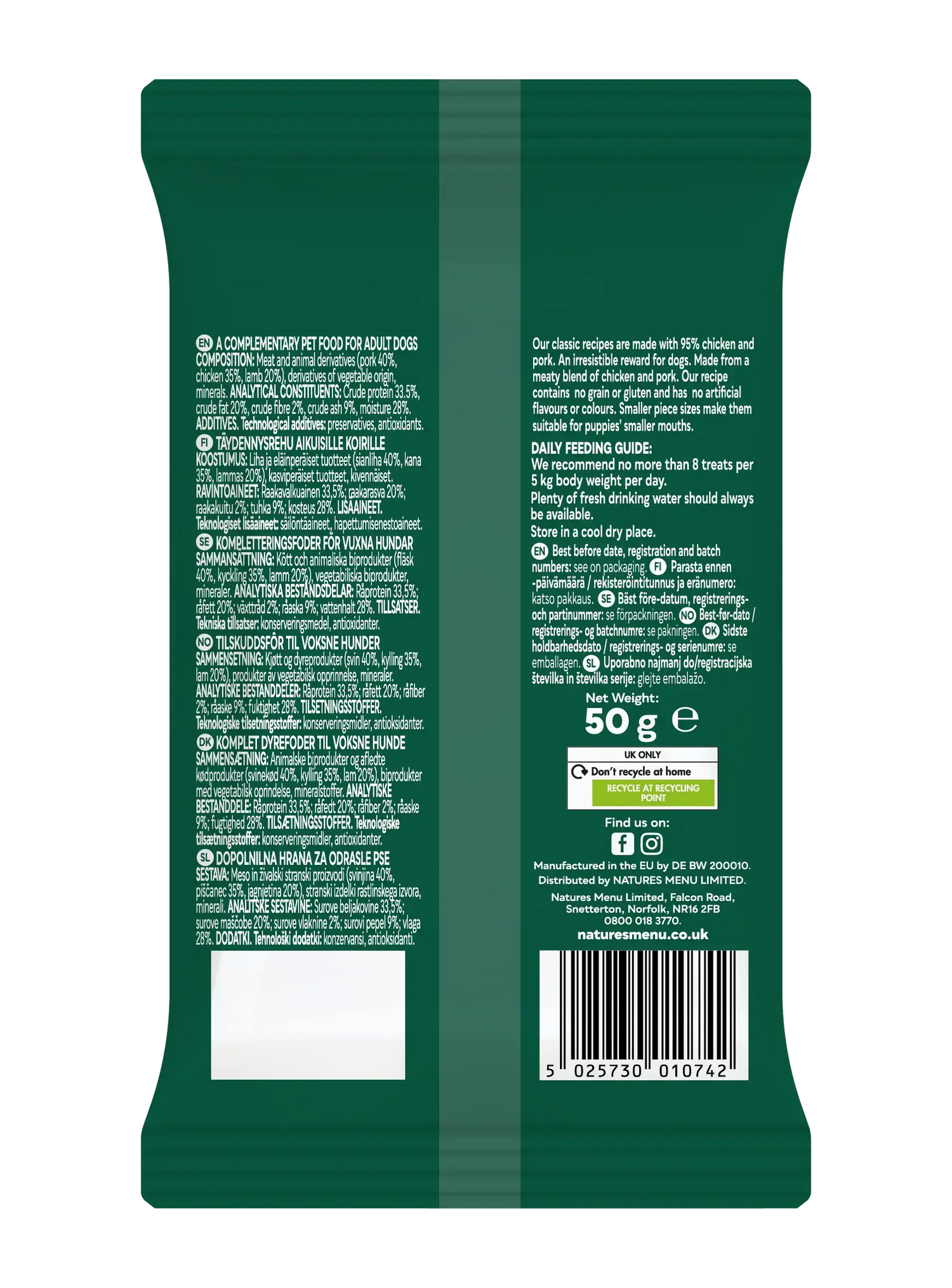 Natures Menu  Lamb, Chicken & Pork Meaty Treats Natures Menu
