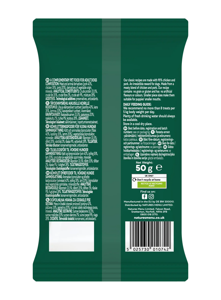 Natures Menu  Lamb, Chicken & Pork Meaty Treats Natures Menu