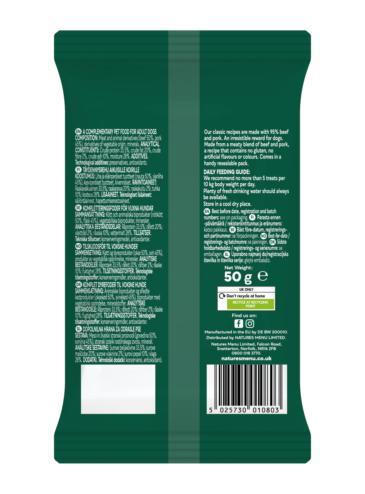 Natures Menu Beef & Pork Meaty Treats Natures Menu