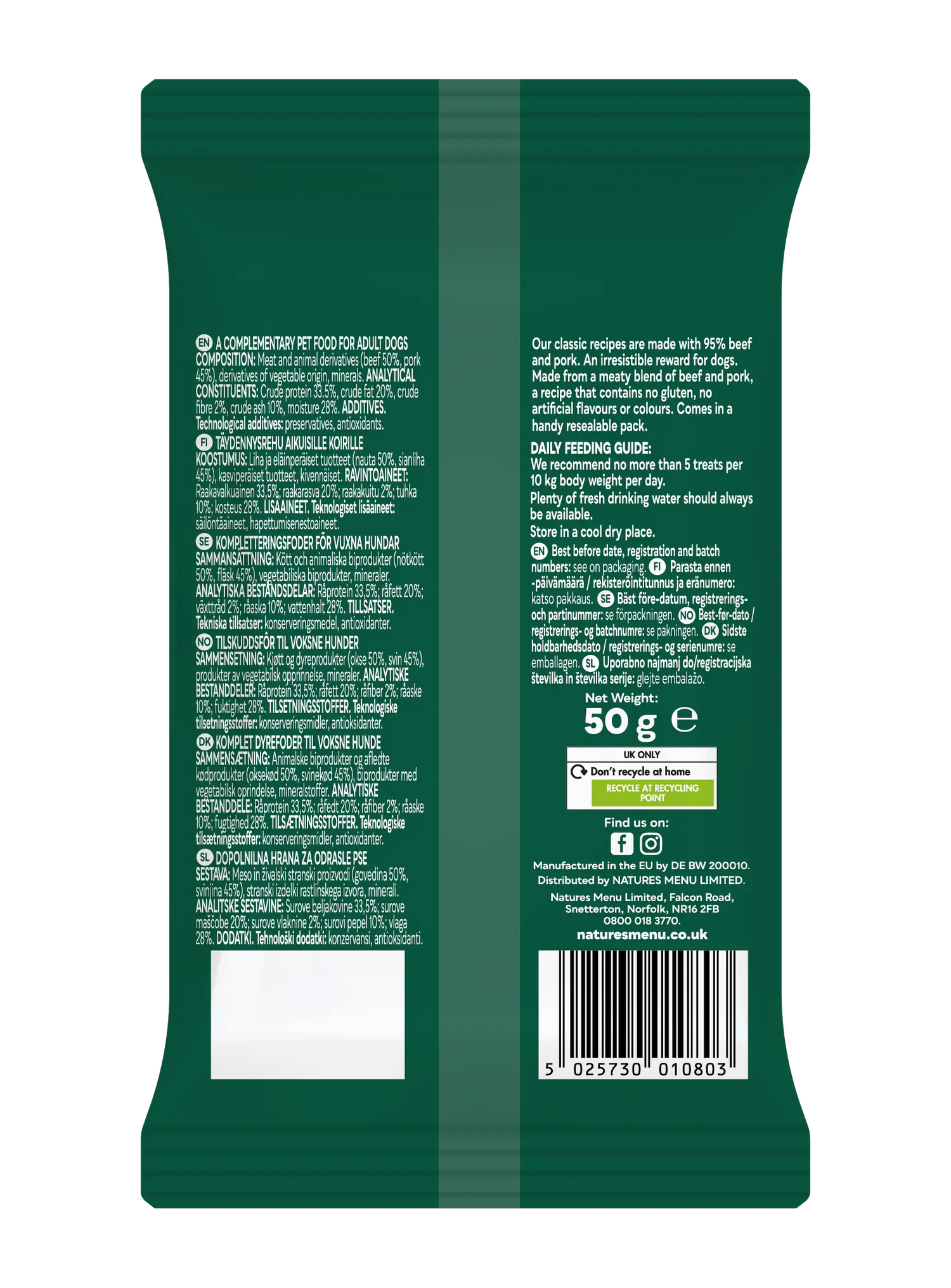 Natures Menu Beef & Pork Meaty Treats Natures Menu