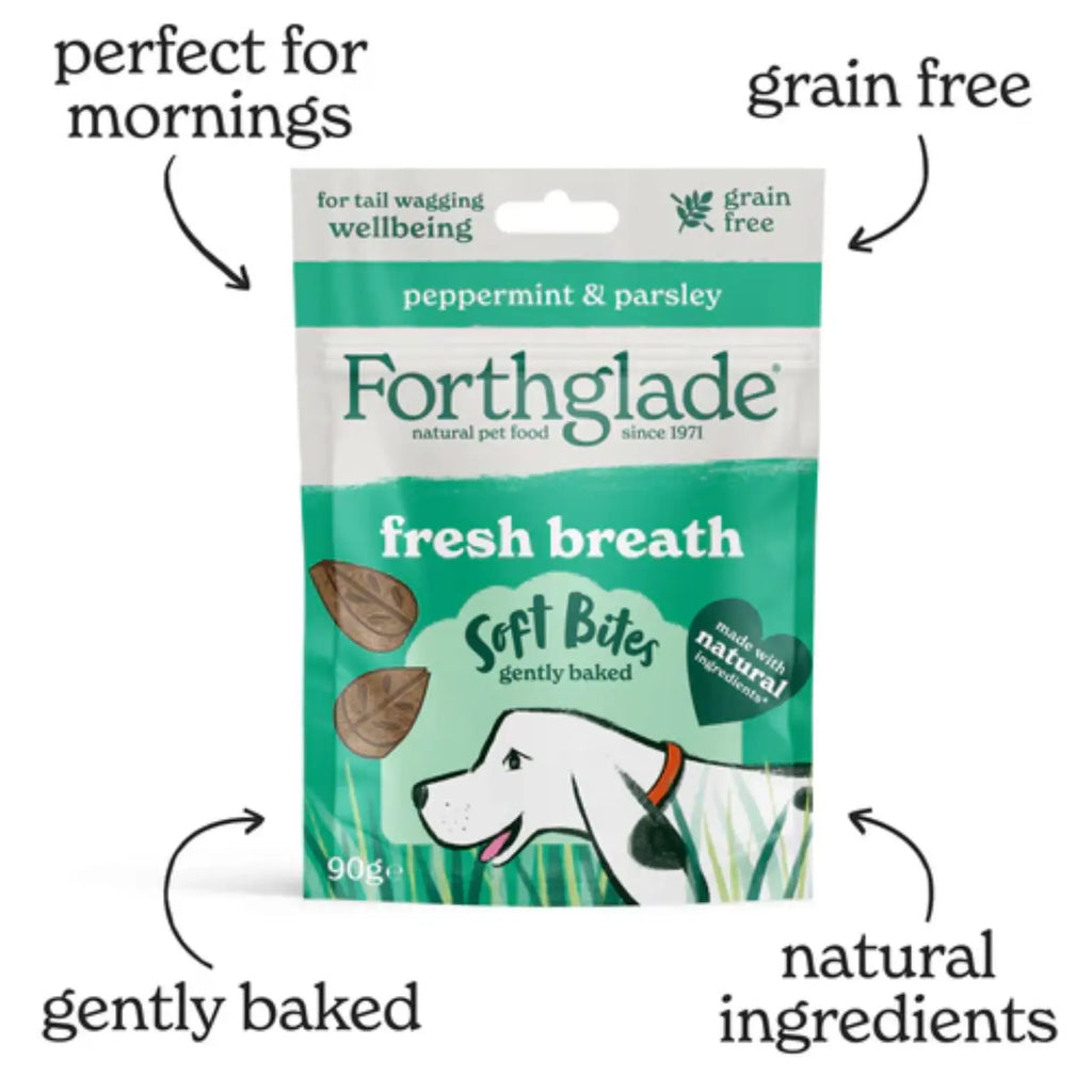 Forthglade Fresh Breath Soft Bites with Peppermint & Parsley - Birdham Animal Feeds