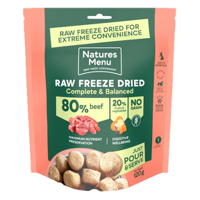 Natures Menu Raw Freeze Dried Beef Dinner Natures Menu