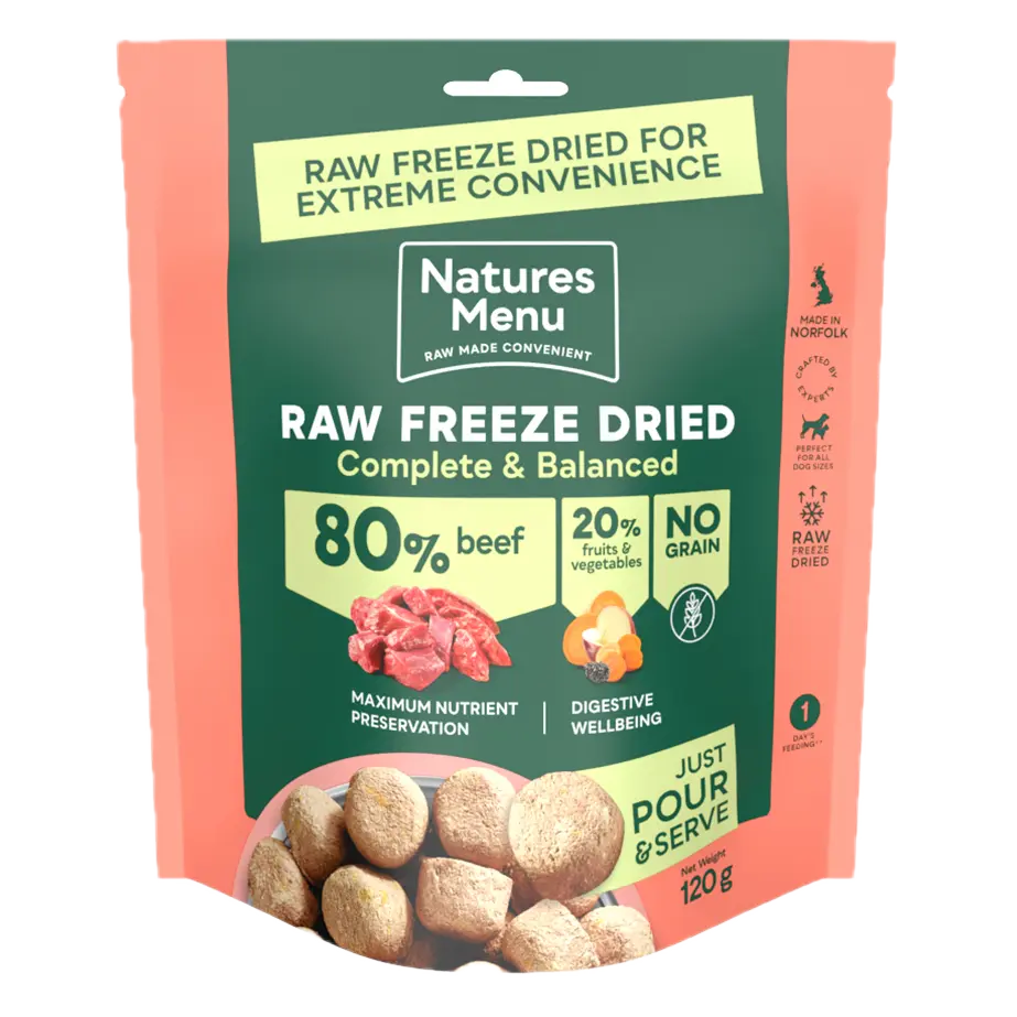 Natures Menu Raw Freeze Dried Beef Dinner Natures Menu