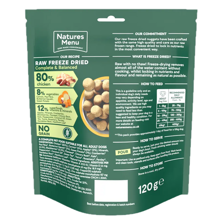 Natures Menu Raw Freeze Dried Chicken Natures Menu