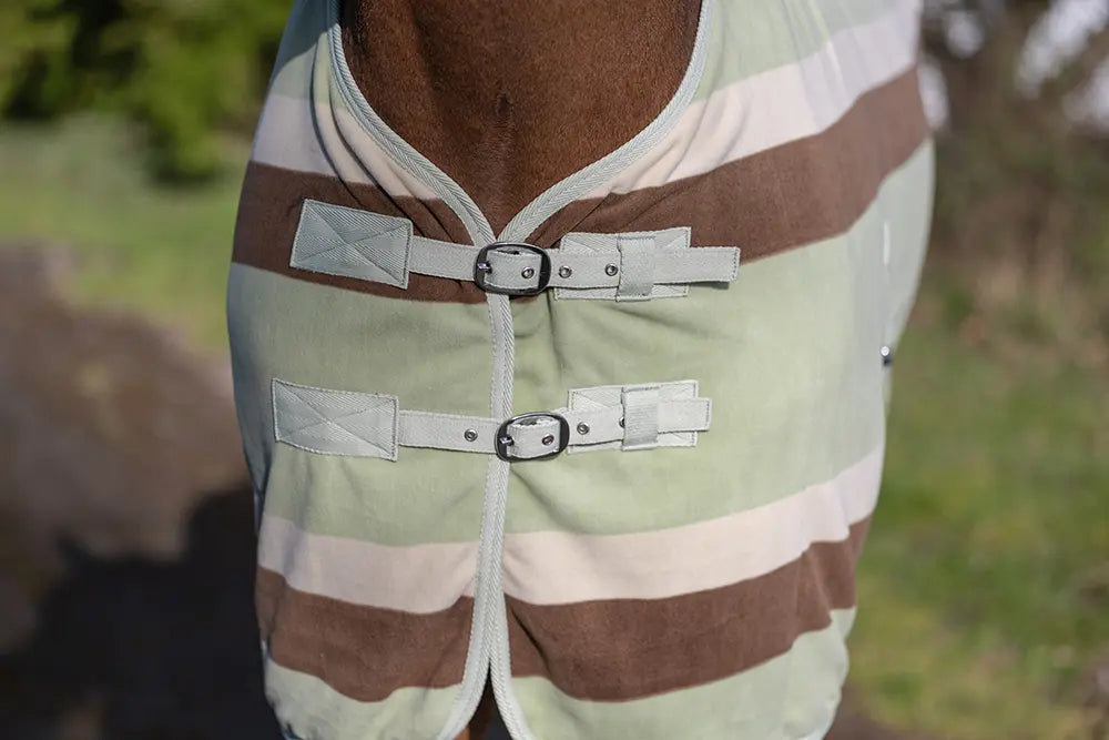 Rhinegold Pistachio Striped Fleece Rugs Rhinegold