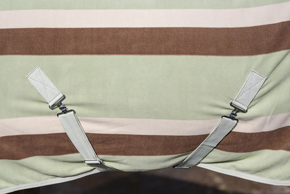 Rhinegold Pistachio Striped Fleece Rugs Rhinegold