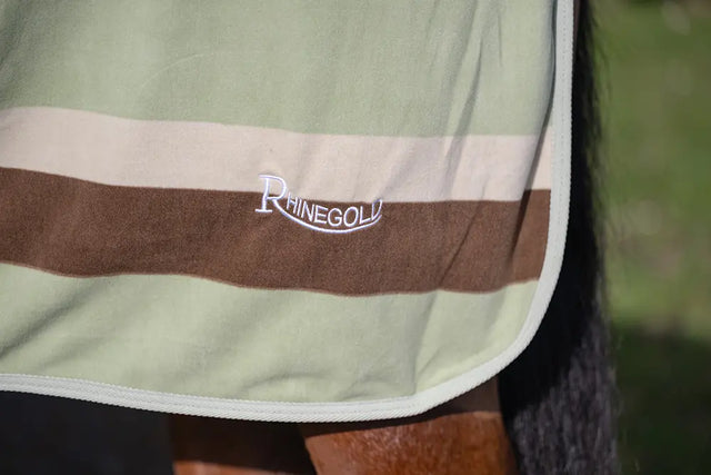 Rhinegold Pistachio Striped Fleece Rugs Rhinegold