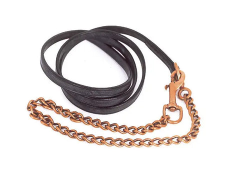 Windsor Leather Lead & Chain 1/2" - Birdham Animal Feeds